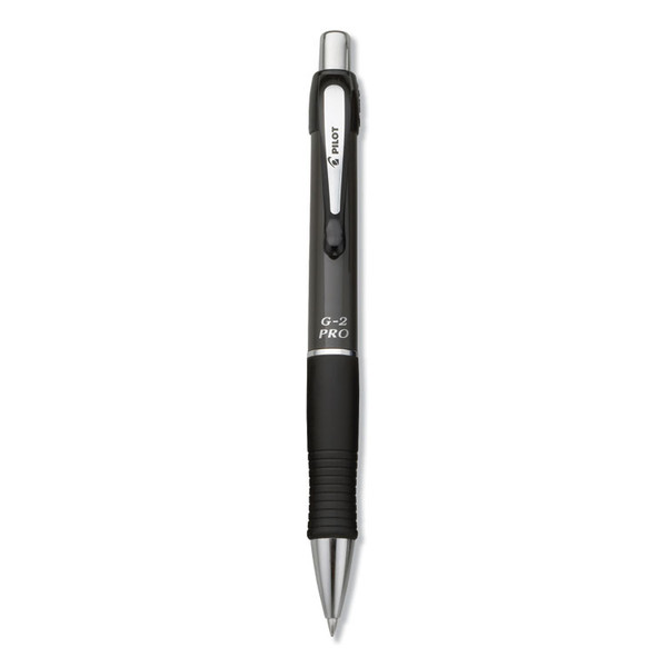 G2 Pro Gel Pen, Retractable, Fine 0.7 mm, Black Ink, Gray Barrel [SKU: PIL31147]