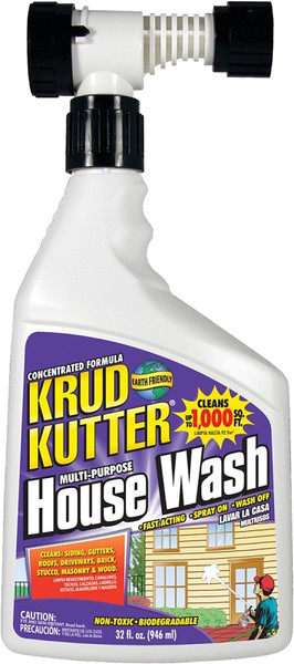 KRUD KUTTER HW32H/4 House Wash Cleaner, 32 oz Can, Liquid, Mild [SKU: ORG8083669]