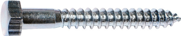 MIDWEST FASTENER 01338 Lag Screw, 1/2 in Thread, 6 in OAL, Zinc [SKU: ORG4530994]