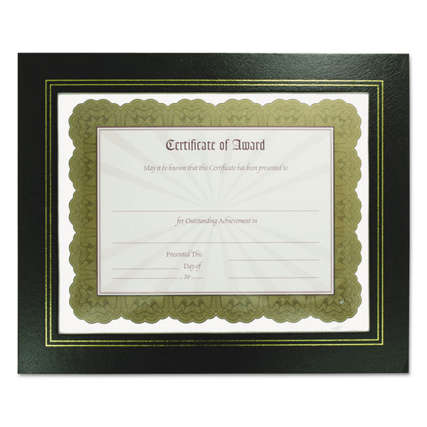 Leatherette Document Frame, 8.5 x 11, Black, Pack of Two [SKU: NUD21202]