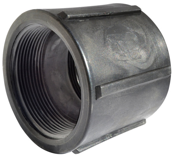 GREEN LEAF CPLG150 Heavy-Duty Pipe Coupling, 1-1/2 in, FNPT, Polypropylene, Black, SCH 80 Schedule, 150 psi Pressure [SKU: ORG1942812]
