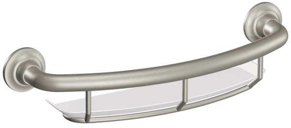 Moen LR2356DBN Grab Bar, 16 in L Bar, 250 lb, Stainless Steel, Brushed Nickel [SKU: ORG1777572]