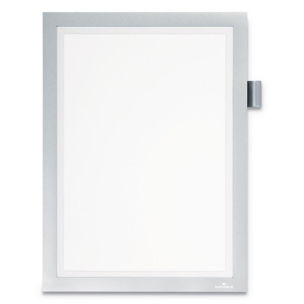 DURAFRAME Note Sign Holder, 8.5 x 11, Silver Frame [SKU: DBL477323]