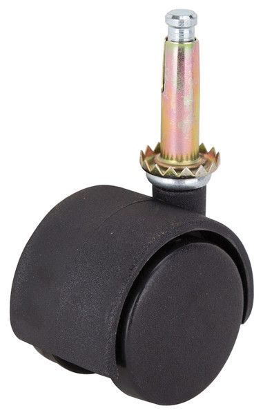 ProSource JC-F02-PS Caster, 1-5/8 in Dia Wheel, 1-5/8 in W Wheel, Nylon Wheel, Black, 40 lb, Nylon Housing Material [SKU: ORG7112204]