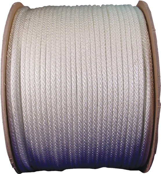 Wellington 10128 Rope, 1/4 in Dia, 500 ft L, Nylon, White [SKU: ORG7344658]