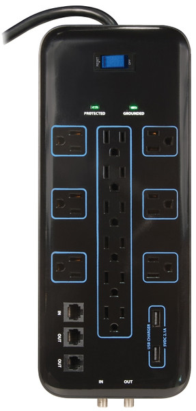 PowerZone OR504142 Surge Protector, Black [SKU: ORG4642294]