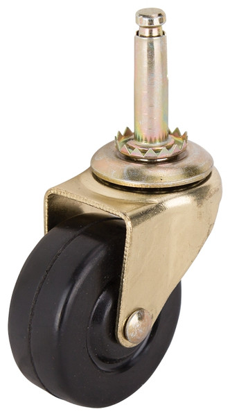 ProSource JC-D07-PS Swivel Caster, 2 in Dia Wheel, 2 in W Wheel, Rubber Wheel, Black, 90 lb, Steel Housing Material [SKU: ORG7112121]