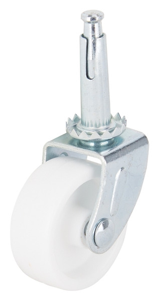 ProSource JC-B15-PS Swivel Caster, 1-5/8 in Dia Wheel, 1-5/8 in W Wheel, White, 50 lb [SKU: ORG7111974]