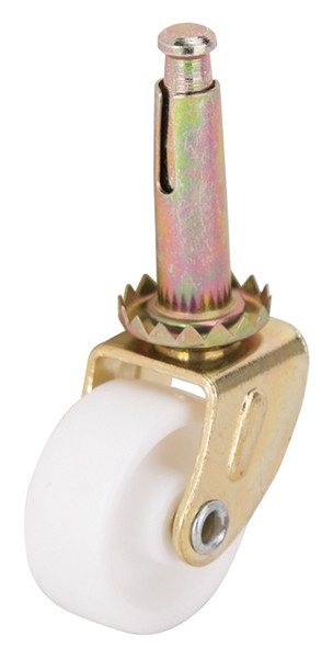 ProSource JC-B08-PS Swivel Caster, 1-1/4 in Dia Wheel, 1-1/4 in W Wheel, White, 40 lb, Steel Housing Material [SKU: ORG7111909]