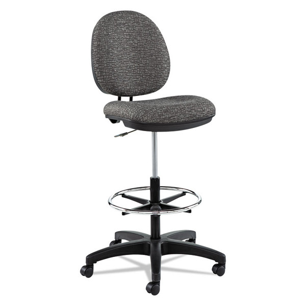 Alera Interval Series Swivel Task Stool, Supports 275 lb, 23.93" to 34.53" Seat Height, Graphite Gray Seat/Back, Black Base [SKU: ALEIN4641]