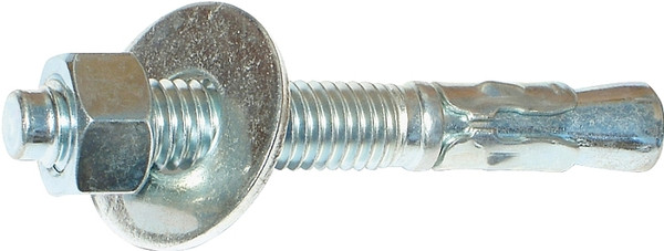 MIDWEST FASTENER 04128 Concrete Wedge Anchor, 1/2 in Dia, 3-3/4 in L, Zinc, Zinc [SKU: ORG4560488]