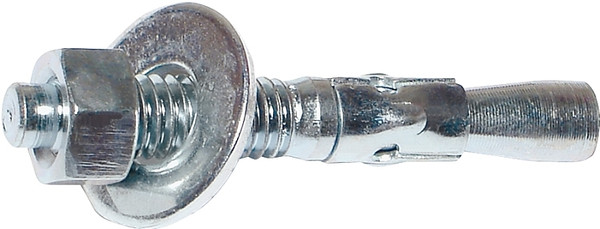 MIDWEST FASTENER 04133 Concrete Wedge Anchor, 5/8 in Dia, 3-1/2 in L, Zinc, Zinc [SKU: ORG4559282]