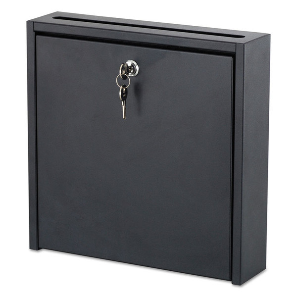 Wall-Mountable Interoffice Mailbox, 12 x 3 x 12, Black [SKU: SAF4258BL]