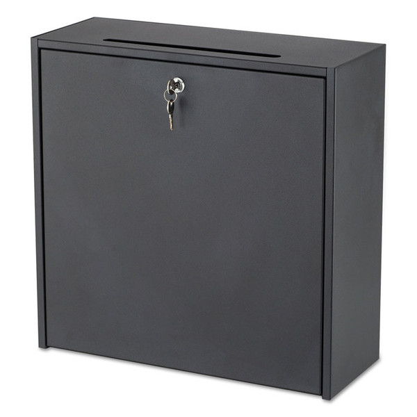 Wall-Mountable Interoffice Mailbox, 18 x 7 x 18, Black [SKU: SAF4259BL]