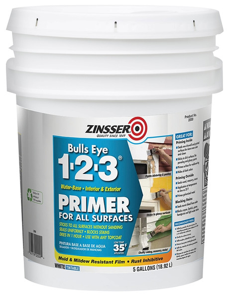 ZINSSER 02000 Primer, White, 5 gal [SKU: ORG6989438]