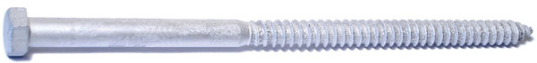 MIDWEST FASTENER 05603 Lag Screw, 1/2-6 Thread, 10 in OAL, 2 Grade, Galvanized Steel, SAE Measuring [SKU: ORG4424180]