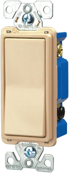 Eaton Wiring Devices 7500 7504V-BOX Rocker Switch, 15 A, 120/277 V, 4-Way, Lead Wire Terminal, Ivory [SKU: ORG6586275]