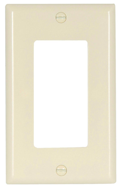 Eaton Wiring Devices 2151LA-BOX Wallplate, 4-1/2 in L, 2-3/4 in W, 1 -Gang, Thermoset, Light Almond, High-Gloss [SKU: ORG7193626]