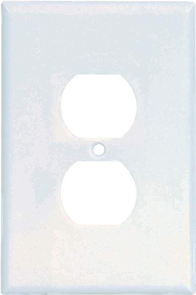 Eaton Wiring Devices 2142W-BOX Receptacle Wallplate, 5-1/4 in L, 3-1/2 in W, 1 -Gang, Thermoset, White, High-Gloss [SKU: ORG6862015]