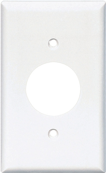 Eaton Wiring Devices 2131W-BOX Single Receptacle Wallplate, 4-1/2 in L, 2-3/4 in W, 1 -Gang, Thermoset, White [SKU: ORG6326250]