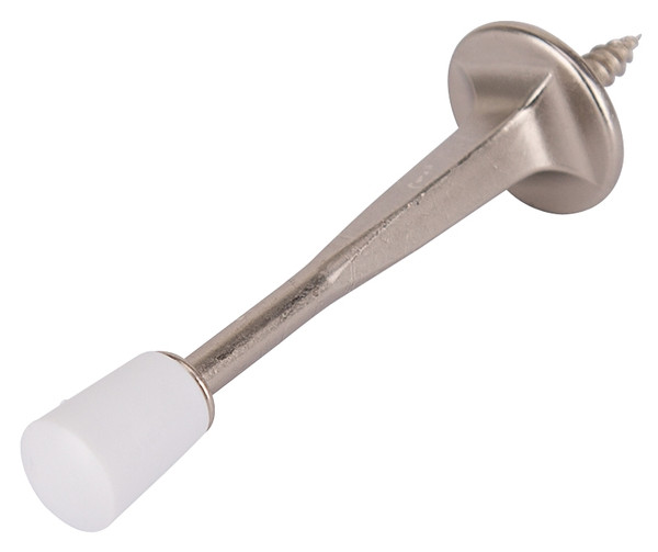 Prosource H20-Z023-PS Heavy-Duty Rigid Door Stop, 3-1/8 in Dia Base, 3-1/8 in Projection, Die-Cast Zinc & Plastic [SKU: ORG4255899]