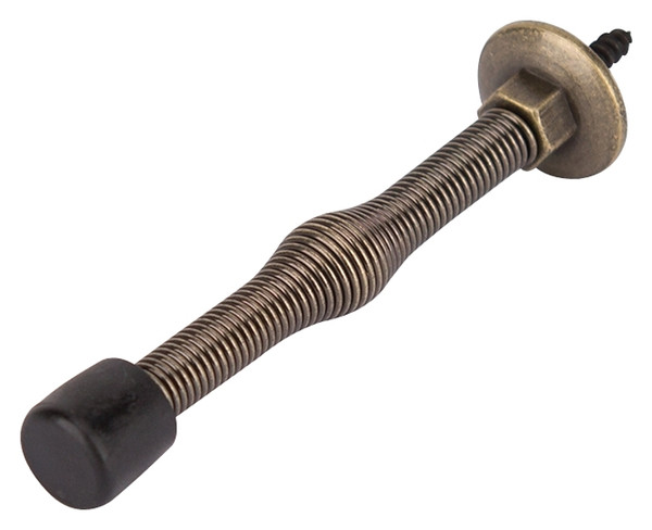 Prosource H61-Z011C-PS Light-Duty Door Stop, 3/4 in Dia Base, 3 in Projection, Plastic & Steel, Antique Brass [SKU: ORG4364196]