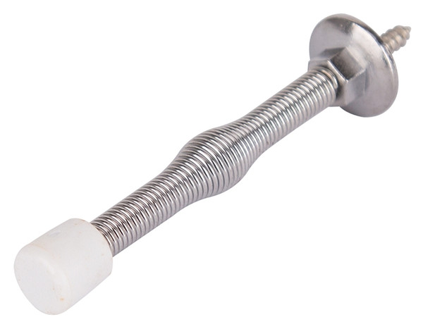 Prosource H61-Z012C-PS Light-Duty Door Stop, 3/4 in Dia Base, 3 in Projection, Plastic & Steel, Chrome [SKU: ORG4378527]