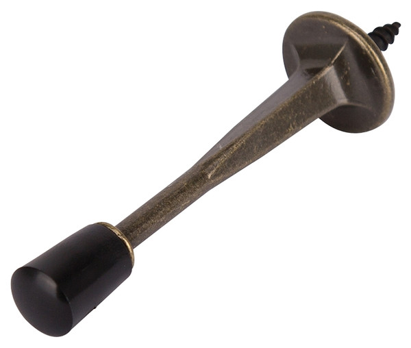 Prosource H20-Z021C-PS Heavy-Duty Rigid Door Stop, 15/16 in Dia Base, 3-1/8 in Projection, Die-Cast Zinc & Plastic [SKU: ORG4479689]