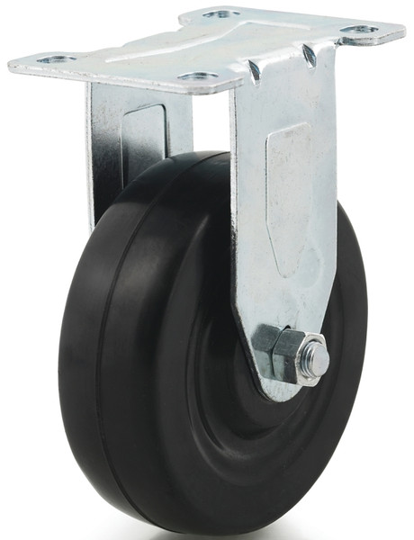 DH CASTERS C-LM5P1RR Rigid Caster, 5 in Dia Wheel, 1-1/4 in W Wheel, Rubber Wheel, 300 lb [SKU: ORG5147186]