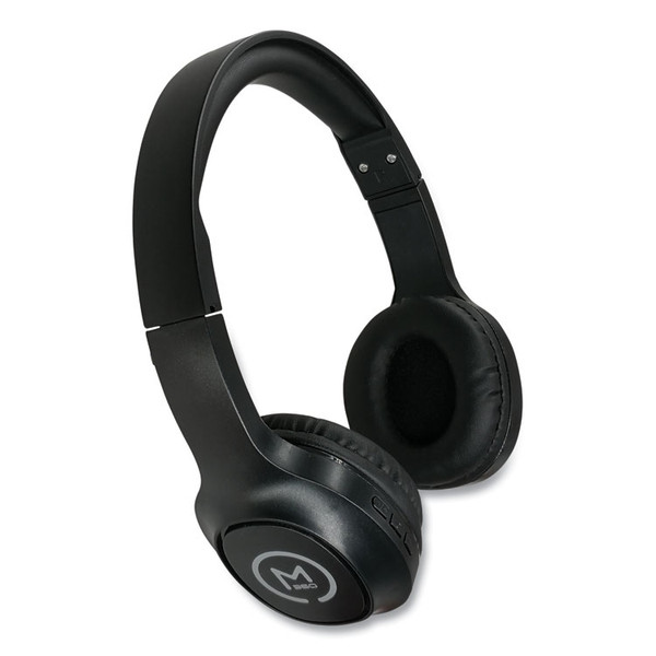 TREMORS Stereo Wireless Headphones with Microphone, 3 ft Cord, Black [SKU: MHSHP4500B]
