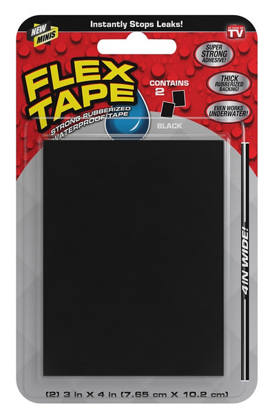 Flex Seal TFSBLKMINI Flex Tape, 5 ft L, 4 in W, Black [SKU: ORG3333036]