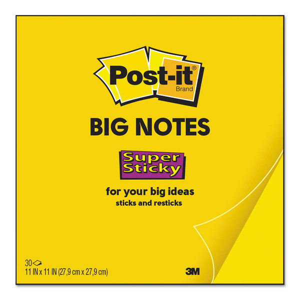 Big Notes, Unruled, 11 x 11, Yellow, 30 Sheets [SKU: MMMBN11]