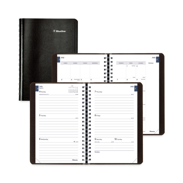 Academic Weekly/Monthly Planner, 8 x 5, Black Cover, 13-Month (Jul to Aug): 2023 to 2024 [SKU: REDCA101BLK]