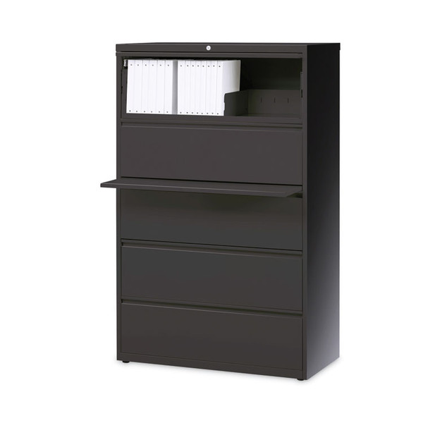 Lateral File Cabinet, 5 Letter/Legal/A4-Size File Drawers, Charcoal, 36 x 18.62 x 67.62 [SKU: HID16068]