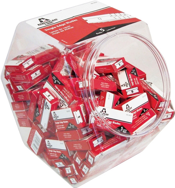 American LINE 66-0407 Razor Blade Bucket, Two-Facet Blade, 3/4 in W Blade, Carbon Steel Blade [SKU: ORG6709984]