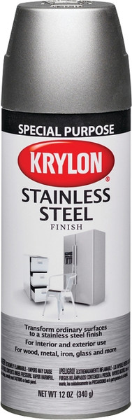 Krylon K02400777 Spray Paint, Silver Metallic, Stainless Steel, 11 oz [SKU: ORG7372634]