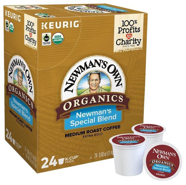 NEWMAN'S OWN 5000351721 Coffee K-Cup Pod, Special Blend Flavor, Yes Caffeine, Medium Roast Box [SKU: ORG0099044]