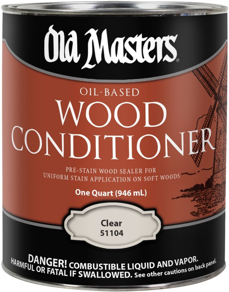 Old Masters 51104 Wood Conditioner, Clear, Liquid, 1 qt [SKU: ORG1114974]
