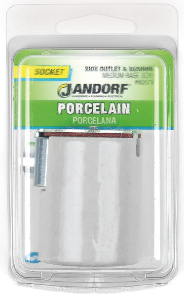 Jandorf 60579 Lamp Socket, 600 V, 660 W, Porcelain Housing Material, White [SKU: ORG3397486]
