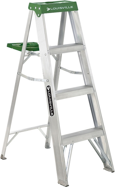 Louisville AS4004 Step Ladder, 102 in Max Reach H, 3-Step, 225 lb, Type II Duty Rating, 3 in D Step, Aluminum [SKU: ORG8874174]