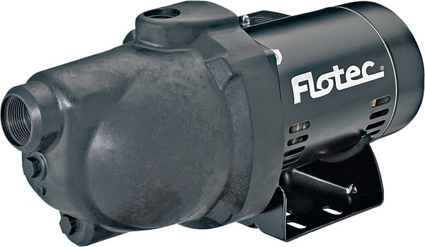 Flotec FP4012-10 Jet Pump, 9.4 A, 115/230 V, 0.5 hp, 1-1/4 in Suction, 1 in Discharge Connection, 25 ft Max Head, 8 gpm [SKU: ORG6968051]