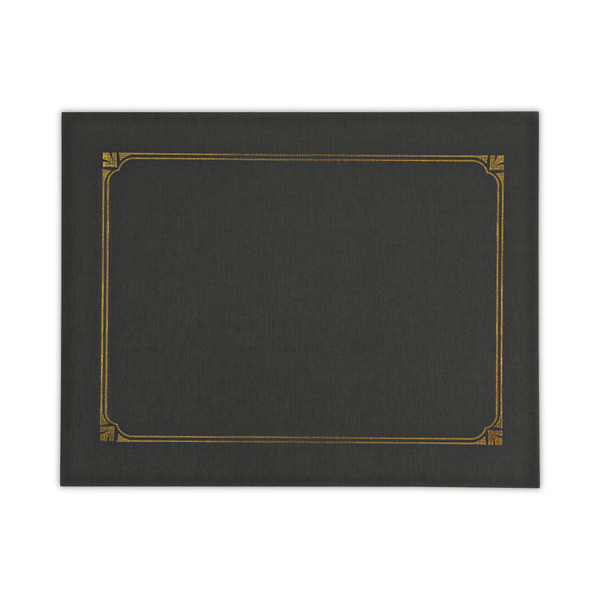 Certificate/Document Cover, 8.5 x 11; 8 x 10; A4, Black, 6/Pack [SKU: UNV76895]
