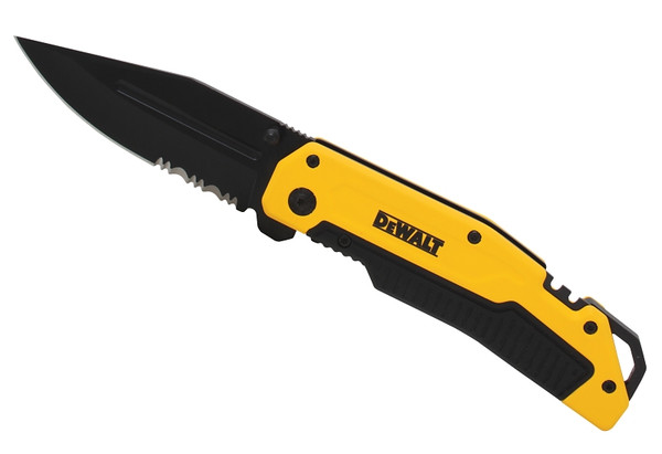 DeWALT DWHT10313 Pocket Knife, 3-1/4 in L Blade, 1-1/4 in W Blade, Stainless Steel Blade, 1-Blade, Black/Yellow Handle [SKU: ORG5699152]