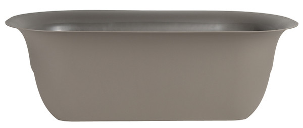Bloem Modica MR2460 Rail Planter, 24 in W, Round, Plastic, Peppercorn, Matte [SKU: ORG4693628]