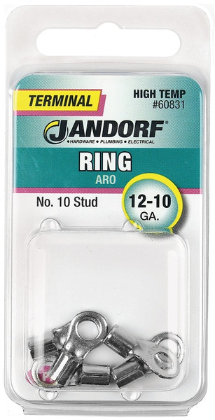 Jandorf 60831 Ring Terminal, 12 to 10 AWG Wire, #10 Stud [SKU: ORG3400272]