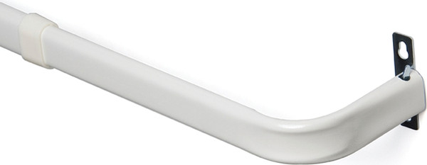 Kenney KN511 Curtain Rod, 1 in Dia, 28 to 48 in L, Steel, White [SKU: ORG3828449]