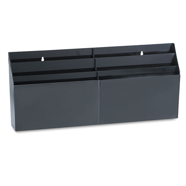 Optimizers Six-Pocket Organizer, 6 Sections, Letter Size, 26.66" x 3.8" x 11.56" , Black [SKU: RUB96060ROS]