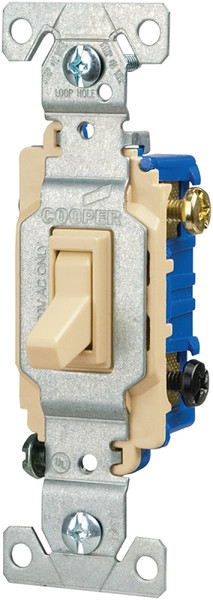 Eaton Wiring Devices C1303-7LTV-L Toggle Switch, 15 A, 120 V, Polycarbonate Housing Material, Ivory [SKU: ORG8729444]