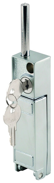 Prime-Line U 9997 Patio Door Lock, Different Key, Die-Cast Aluminum, Aluminum, 3/16, 1/8, 1/4 in Thick Door [SKU: ORG5891338]