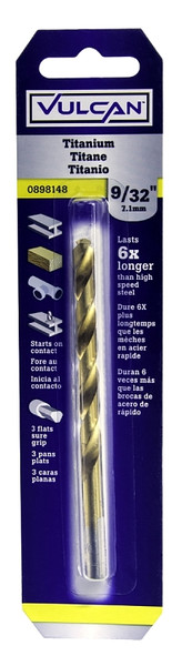 Vulcan Drill Bit, Titanium 9/32 in [SKU: ORG0898148]
